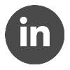 A dark grey version of the LinkedIn icon