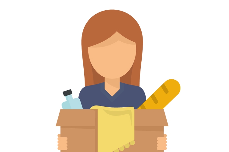 Cost of living - how can I help? - a graphic of a person holding a box of useful items