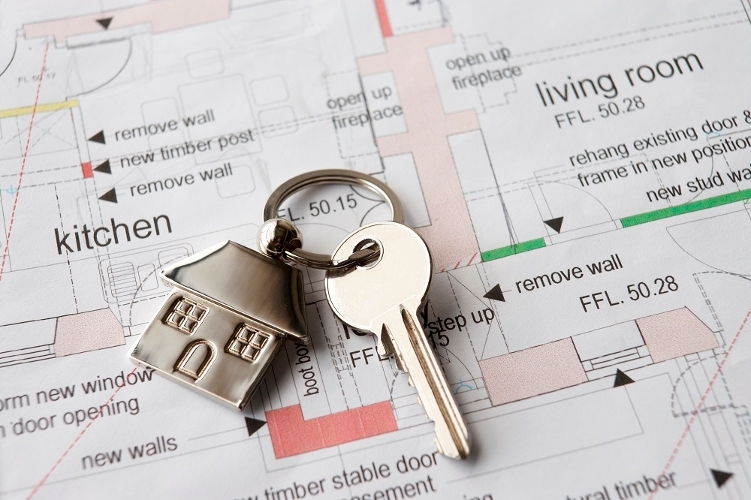 Housing plan with keys Housing plan with keys