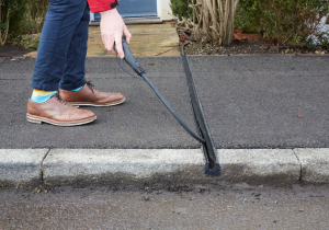 The cable is only inserted when the resident is using the channel. The product has a self-closing lid so cannot be left open.