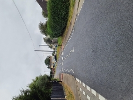 Photograph of new zebra crossing from the bottom of the hill - Calcot Schools Street Scheme