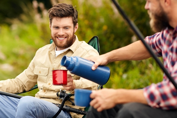 Stock Image men chatting for World Suicide Prevention Day BLOG SIZE