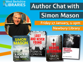 Author chat with Simon Mason - Friday 17th January, 1 to 2pm at Newbury Library.