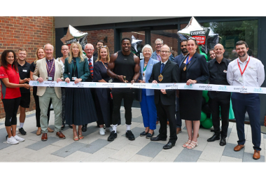 Councillor Steevenson attending the launch of the refurbished Northcroft Leisure Centre.