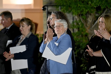 Councillor Steevenson and Carolyn Richardson at an event for the Silver Employer Recognition Scheme award winners. Photo Credit: Kevin Poolman Photography.