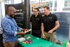 Enterprise Mobility representatives in conversation with Service Lead of Climate Change Kofi Abu-Gyamfi.