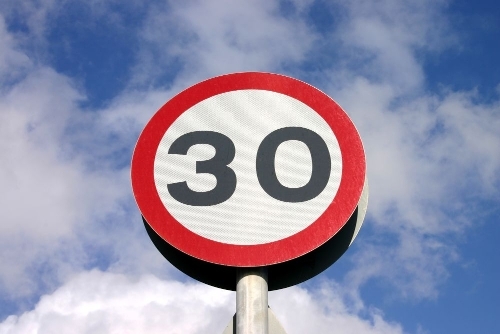 30mph sign